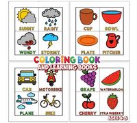 My First Words Coloring Book: Weather, Food & Fun Things!: Learn Everyday Words Through Coloring - For Kids Ages 4-8