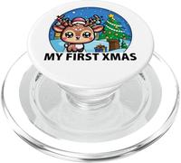 My First Xmas Lindo Reno de Invierno Navidad PopSockets PopGrip para MagSafe