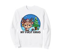 My First Xmas Lindo Reno de Invierno Navidad Sudadera