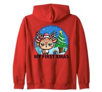 My First Xmas Lindo Reno de Invierno Navidad Sudadera con Capucha