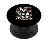My First Year at Magic School 1st Grade Wizard Boys Girls PopSockets PopGrip Adhesivo