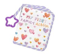 My Firsts Baby Memory Book: Álbum de tela suave con bolsillos de fotos de 4 x 6 pulgadas, portátil para recién nacidos, niños y bebés