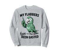 My Flabbers Have Been Gasted Funny Meme Quote Parrot Sudadera