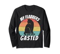 My Flabbers Have Been Gasted | Funny Surprised Cat Meme Tee Manga Larga