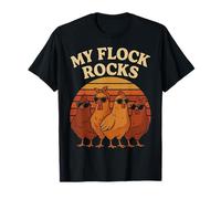 My Flock Rocks Funny Chicken Squad Retro Mujeres Camiseta