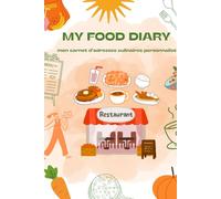 MY FOOD DIARY - mon carnet d’adresses culinaires personnalisé: Carnet de bord culinaire - 100 restaurants & cafés à noter, évaluer et ne jamais oublier