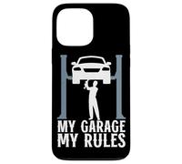 My Garage My Rules Técnico de automóviles Reparación de vehículos Amante de autos Carcasa para iPhone 13 Pro Max