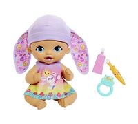 My Garden Baby Conejito Dientes Limpios Lavanda Muñeco de juguete con cepillo de dientes y accesorios, regalo para niñas y niños +3 años (Mattel HGC12)