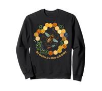 My Garden Is A Hive of Activity Bee Apicultura Floral Sudadera