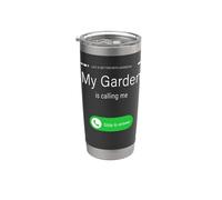 My Garden is Calling Me - Cute Funny Gardening Humor Quote Vaso térmico de acero inoxidable de doble pared