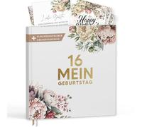 My Geburtstag Gästebuch mit Weinetiketten - Erinnerbuch Eukalyptus Look Geschenk für Familie & Freunde zum Ausfüllen ohne Fragen - Hardcover Blanko 72 Seiten (16 Mein Geburtstag / PR, 21x21cm)