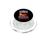 My German Shepherd Protects Me from Zombies PopSockets PopGrip para MagSafe