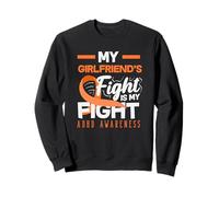 My Girfriends Fight Is My Fight ADHD Awareness Cinta Naranja Sudadera