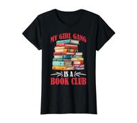 My Girl Gang Is A Book Club Literario literario - Camiseta gráfica económica, Mujer, Negro, M