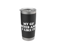 My Girlfriend Bites And I Like It Vaso térmico de acero inoxidable de doble pared