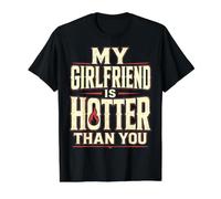 My Girlfriend Is Hotter Than You Funny Crazy Grilfriend Camiseta gráfica económica, Hombre, Negro, XL