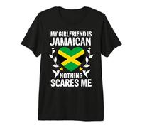 My Girlfriend Is Jamaican Nothing Scares Me Jamaica Flag Camiseta Premium