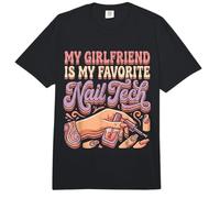 My Girlfriend Is My Favorite Nail Tech Manicure Salon |- Comfort Colors Adult Heavyweight T-Shirt