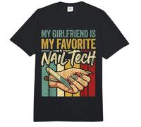 My Girlfriend Is My Favorite Nail Tech Manicure Salon |- Comfort Colors Adult Heavyweight T-Shirt