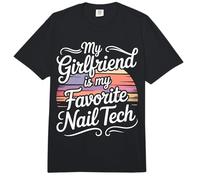 My Girlfriend Is My Favorite Nail Tech Manicure Salon - Comfort Colors Adult Heavyweight T-Shirt