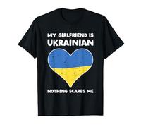 My Girlfriend Is Ukrainian Nothing Scares Me - Diseño de corazón Camiseta gráfica económica
