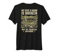 My Give A Damn Is Broken Funny Retirement Fishing Dad Camiseta Premium