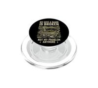 My Give A Damn Is Broken Funny Retirement Fishing Dad PopSockets PopGrip para MagSafe