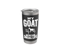 My goat Is My Social Life Vaso térmico de acero inoxidable de doble pared
