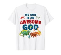 My God is an Awesome God - Christian Faith Kids Dinosaur Camiseta gráfica económica