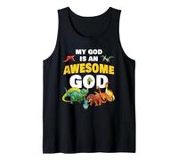 My God is an Awesome God - Christian Faith Kids Dinosaur Camiseta sin Mangas