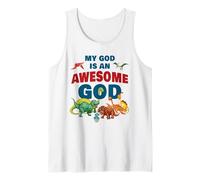 My God is an Awesome God - Christian Faith Kids Dinosaur Camiseta sin Mangas