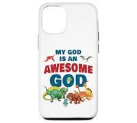 My God is an Awesome God - Christian Faith Kids Dinosaur Carcasa para iPhone 12/12 Pro