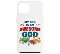 My God is an Awesome God - Christian Faith Kids Dinosaur Carcasa para iPhone 13