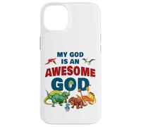 My God is an Awesome God - Christian Faith Kids Dinosaur Carcasa para iPhone 14 Plus