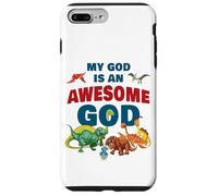 My God is an Awesome God - Christian Faith Kids Dinosaur Carcasa para iPhone 7 Plus/8 Plus