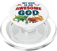 My God is an Awesome God - Christian Faith Kids Dinosaur PopSockets PopGrip para MagSafe