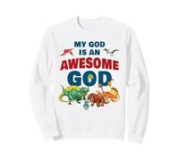 My God is an Awesome God - Christian Faith Kids Dinosaur Sudadera