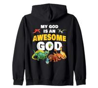 My God is an Awesome God - Christian Faith Kids Dinosaur Sudadera con Capucha
