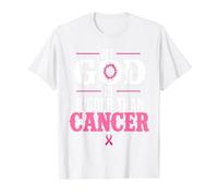 My God is Bigger Than Cancer Breast Cancer Awareness Camiseta gráfica económica, Hombre, Blanco, M