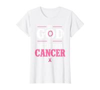 My God is Bigger Than Cancer Breast Cancer Awareness Camiseta gráfica económica, Mujer, Blanco, S