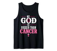 My God is Bigger Than Cancer Breast Cancer Awareness Camiseta sin Mangas