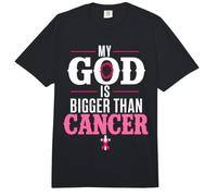 My God is Bigger Than Cancer Breast Cancer Awareness Comfort Colors Adult Heavyweight T-Shirt