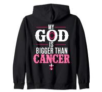 My God is Bigger Than Cancer Breast Cancer Awareness Sudadera con Capucha