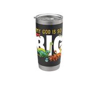 My GOD is So Big - Christian Faith Kids & Adult Dinosaur Vaso térmico de acero inoxidable de doble pared