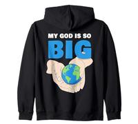My God is So Big - Christian Kids & Adult Faith Earth Hands Sudadera con Capucha