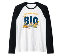 My God is So Big - Construction Kids Christian Faith Animals Camiseta Manga Raglan