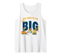 My God is So Big - Construction Kids Christian Faith Animals Camiseta sin Mangas