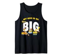My God is So Big - Construction Kids Christian Faith Animals Camiseta sin Mangas