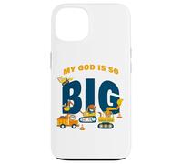 My God is So Big - Construction Kids Christian Faith Animals Carcasa para iPhone 13