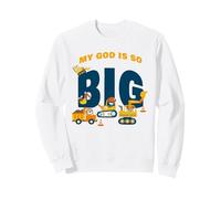 My God is So Big - Construction Kids Christian Faith Animals Sudadera